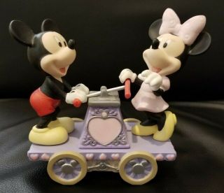 Precious Moments Disney Together We Can Do Anything Mickey Minnie Figurine Euc