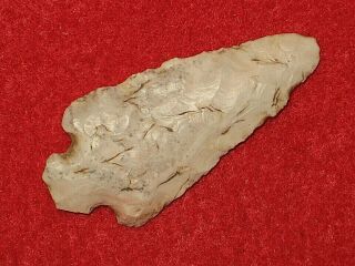 Authentic Native American Artifact Arrowhead Illinois Archaic Stemmed Knife Y14