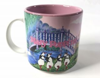 Walt Disney Mary Poppins Retired Vintage Pink Coffee Tea Mug Disneyland Japan