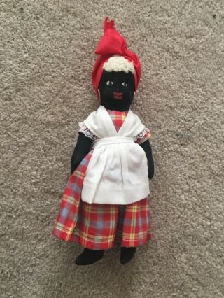 Black Americana Vintage Mammy Aunt Jemima Doll Ooak Handmade 8.  5” Tall
