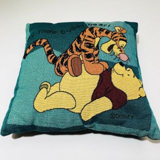 Disney Throw Pillow Winnie The Pooh Tigger Woven W/ Contrast Panel Vintage