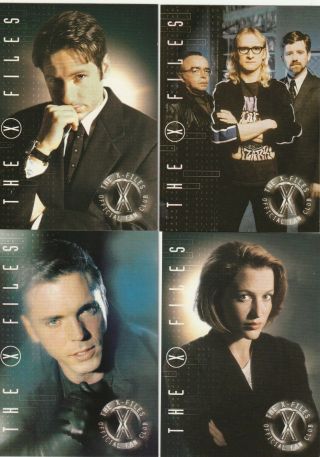 The X - Files Official Fan Club 4 - Card Promo Set Sd Comic - Con 2000 Exclusive