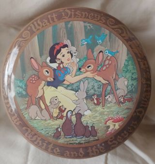 Vintage Disney Snow White & The Seven Dwarfs Candy Tin Made In England