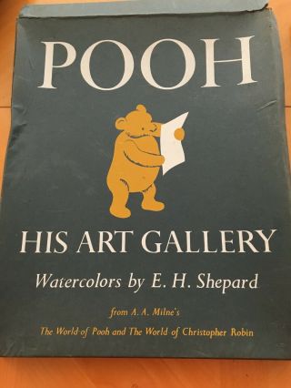Winnie The Pooh His Art Gallery - 8 Watercolor Prints Ernest H.  Shepard 1957