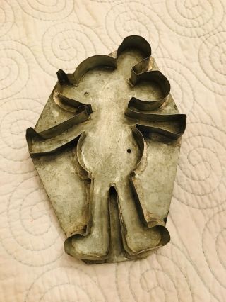 Rare Vintage Mickey Mouse 9”x 6” Handled Metal Cookie/cake Cutter.  So Unique