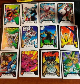 1990 Jim Lee Marvel X - Men Comic Images 45 Card Complete Set (todd Mcfarlane)