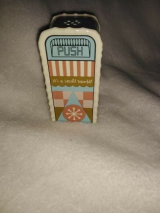 Disney Parks " Its A Small World " Trash Can Salt Or Pepper Shaker Euc