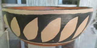 Vintage Kewa Santo Domingo Nm Pottery Bowl Handcrafted Painted