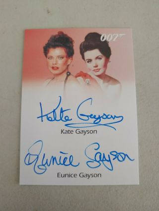 Kate Gayson Eunice Gayson Dual Auto As Casino Girl Sylvia Trench 007 Autograph