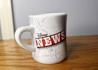 Disney Newsies Mug Seize The Day Broadway Musical Souvenir Street Grid Printed