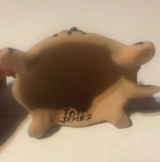Turtle Storyteller Pottery Figure Native Signed Tosa Jemez 7