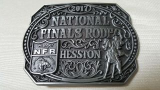Vintage 2017 Hesston National Finals Rodeo Ltd Ed Collector Buckle Vgln