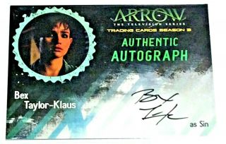Arrow Bex Taylor - Klaus As Sin Autograph Card Btk By Cryptozoic
