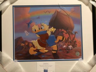 Walt Disney Limited Edition Sericel " Two By Two " Donald 