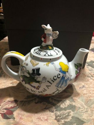 2010 Disney Alice In Wonderland Cafe Paul Cardew Mad Hatter Tea Party Teapot Pot