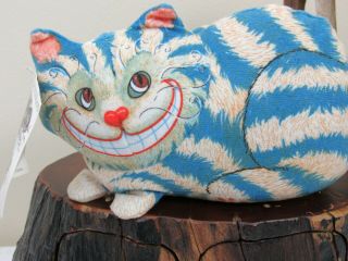 10 " Vintage Alice In Wonderland Bean Bag Plush 1998 Toy - Cheshire Cat 4