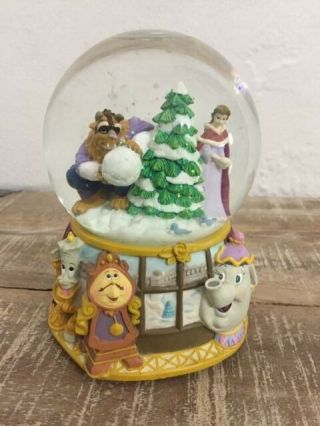 Disney Belle From Beauty And The Beast Musical Waterball Snow Globe