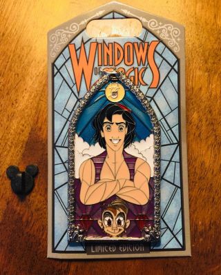 Aladdin Disney Windows Of Magic Pin Le2000 Prince Ali Abu Disneyland Genie