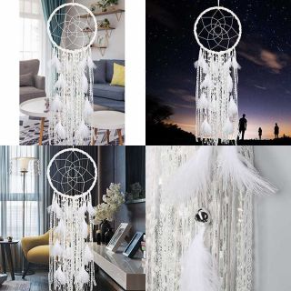 Extra Large Dream Catcher Kids Wall Hanging Decoration Handmade White Feather Bo