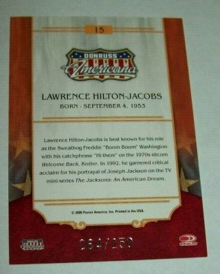 2009 Panini Americana Lawrence Hilton - Jacobs Proof Card 2