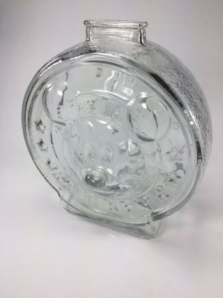 Vintage Walt Disney Company Mickey And Minnie Mouse Anchor Hocking Glass Bank