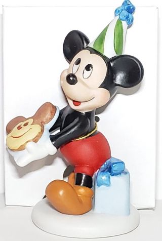 Vintage 1990 Schmid Walt Disney Mickey Mouse Birthday Party Ceramic Figurine