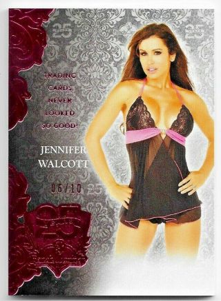 2019 Benchwarmer 25 Years Jennifer Walcott Pink Foil Base Card 124 Playboy /10