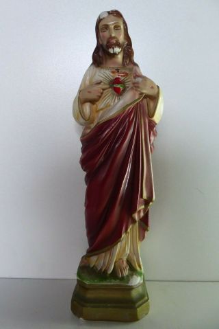 Jesus Vintage Plaster Statue Religious Church Icon Italy