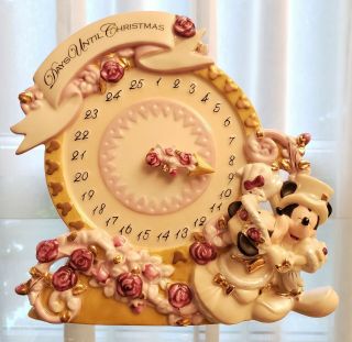 Disney Days Until Christmas Vintage Calendar Clock Mickey Minnie Mouse Countdown