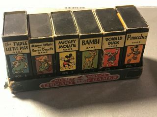 Vintage Disney 1946 Mickey Mouse Library Of Games 6 Games Mickey Mouse