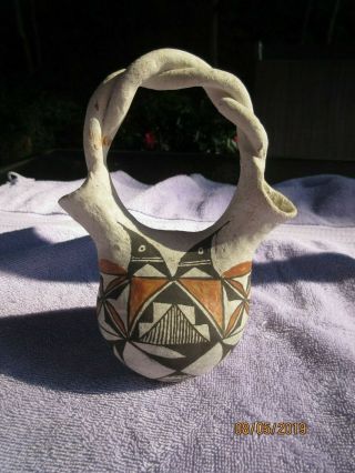 Acoma Pottery 7 " Wedding Vase; Sky City;