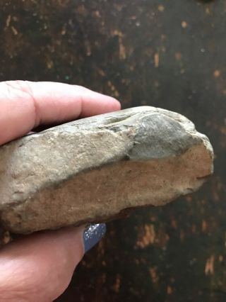 Native American Indian Grooved Stone Axe Head,  3 1/2” 5