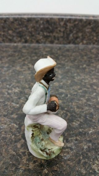 Black Boy Playing Music - - Black Americana Porcelain Figurine 4 