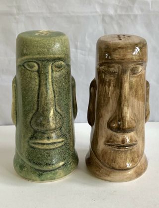 Vintage Kahiki Supper Club Salt & Pepper Shaker Easter Island Stonehenge Tiki