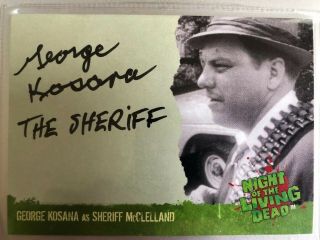 2012 Night Of The Living Dead Autograph A3 George Kosana As Sheriff Mcclelland