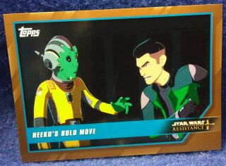 2019 Topps Star Wars " Resistance " Limited Edition Parallel 81 Stamped 28/50