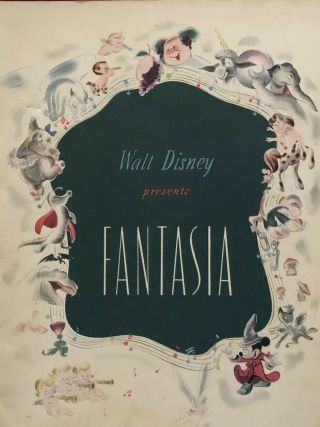1940 Walt Disney Presents Fantasia Movie Program/booklet Mickey Mouse