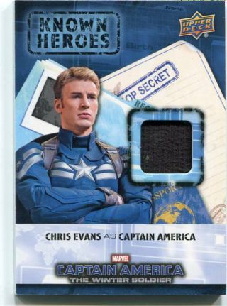 2016 Ud Captain America Civil War Chris Evans Winter Soldier Worn Relic Khct