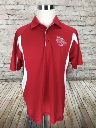 Disney Spring Training Golf Red Polo Shirt By Champion Double Dry Men’s Large