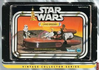 Star Wars Card Trader Vintage Collector Series Vcs Vehicles Land Speeder