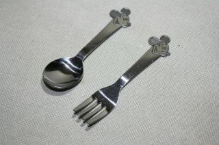 Vintage Walt Disney Mickey Mouse Spoon & Fork Bonny Stainless Japan