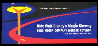 Walt Disney Magic Skyway And Ford Motor Co 1964 World 