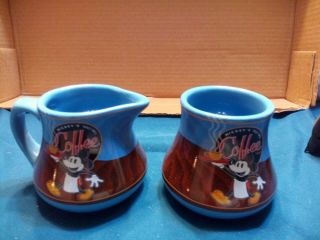 Disneys Sugar And Cream Set Says Mickeys Really Sweet Coffee Brand (lt Blue,  Bro