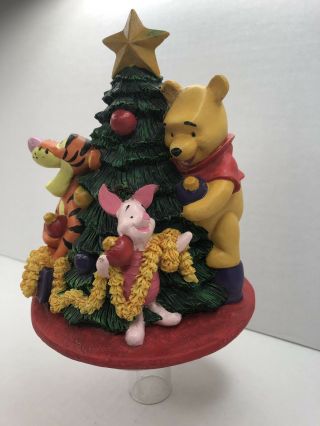 Disney Winnie The Pooh Ftd Christmas Tree Candle Topper Tigger Piglet