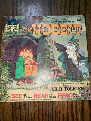 The Hobbit 24 Page Read Along Book And Record 1977 Rankin Bass 368