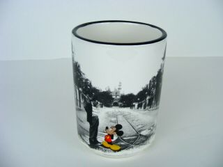 Walt Disney Black & White Ceramic Coffee Mug Main Street Usa