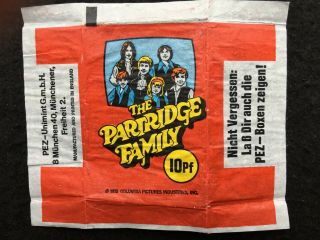 A&bc 1972 The Partridge Family 10pf Gum Card Wax Wrapper German Variant - Good