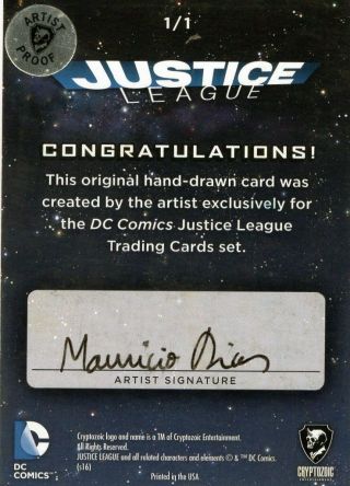 DC Comics Justice League - Sketch Card by Mauricio Dias - 2 Hotties 2