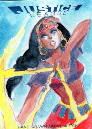 Dc Comics Justice League - Sketch Card By Hanie Mohd