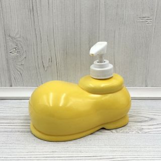 Disney Mickey Mouse Ceramic Yellow Shoe Soap Lotion Dispenser Pump